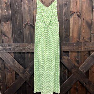Lilly Pulitzer Buzz Maxi Dress XL Buzz Worthy Midori Strapless Green White Bee